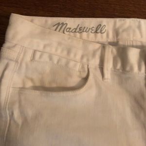 Madewell skinny white denim